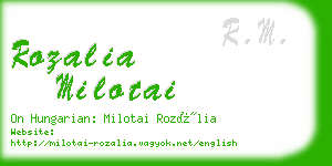 rozalia milotai business card